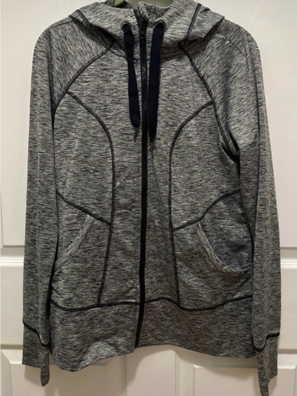 90 Degree By Reflex Gray Hooded Utility Jacket